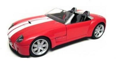 Hotwheels 1/18 Cobra Concept Red w-white strip